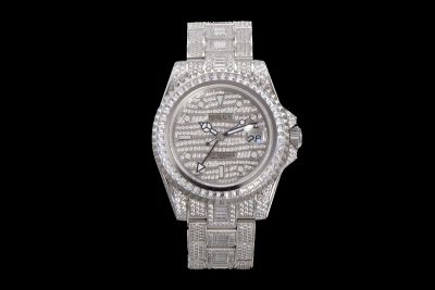 Rolex GMT-Master ii 40mm Seagull 2824 Movement 904L Steel Iced out White Gold Watch